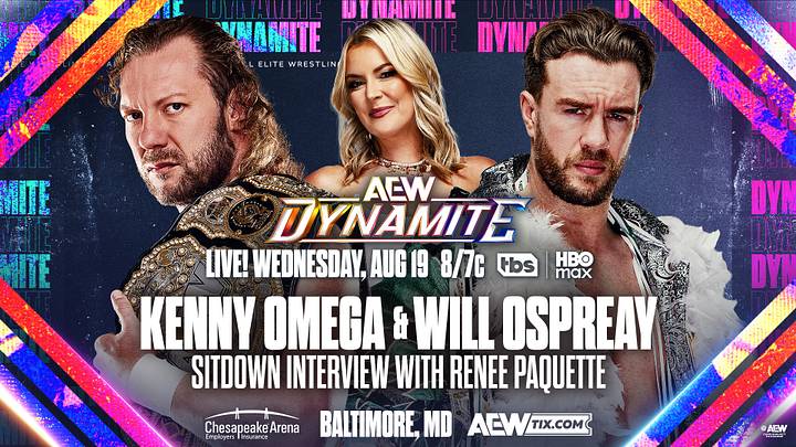 All In London headliners Kenny Omega and Will Ospreay will air out their grievances in a sitdown interview with Renee Paquette on AEW Dynamite.