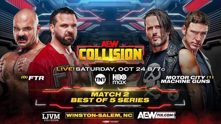 FTR and Motor City Machine Guns will meet tonight on Collision for the second match of their Best of Five series.