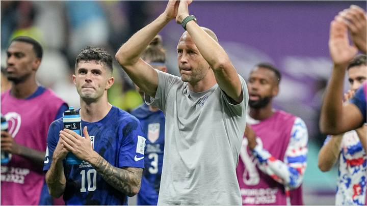 Gregg Berhalter (center) was in charge at the 2022 World Cup. Gregg Berhalter (center) was in charge at the 2022 World Cup.