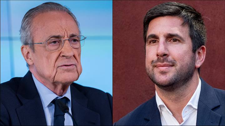Florentino Pérez (left) faces competition from Enrique Riquelme (right). Florentino Pérez (left) faces competition from Enrique Riquelme (right).
