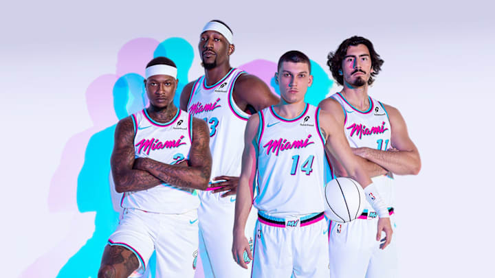 The Miami Heat announced that the Original Vice jerseys are returning for the 2024-25 season. Photo Credit: Courtesy of Miami HEAT