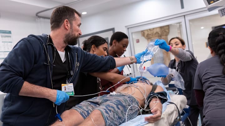 The Pitt - Robby and team work to pinpoint Nick’s condition. (Warrick Page/MAX)