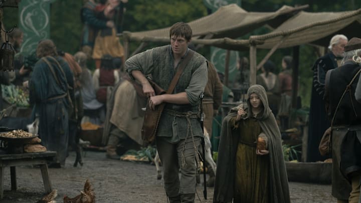 Peter Claffey (Dunk) and Dexter Sol Ansell (Egg) in A Knight of the Seven Kingdoms. Courtesy of Steffan Hill/HBO.