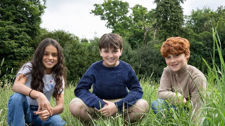 The three young stars playing Harry Potter's golden trio