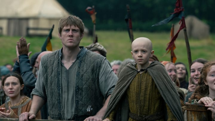Peter Claffey (Dunk) and Dexter Sol Ansell (Egg) in A Knight of the Seven Kingdoms. Photograph by Steffan Hill/HBO. Peter Claffey (Dunk) and Dexter Sol Ansell (Egg) in A Knight of the Seven Kingdoms. Photograph by Steffan Hill/HBO.
