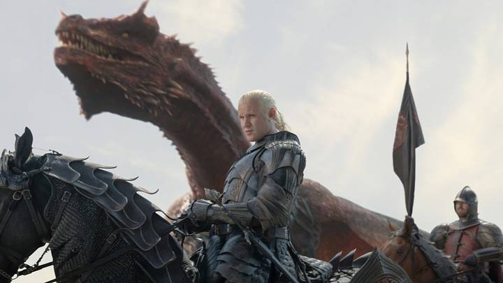 Matt Smith (Daemon Targaryen) in House of the Dragon season 3 episode 8. Photograph by Theo Whiteman/HBO. Matt Smith (Daemon Targaryen) in House of the Dragon season 3 episode 8. Photograph by Theo Whiteman/HBO.