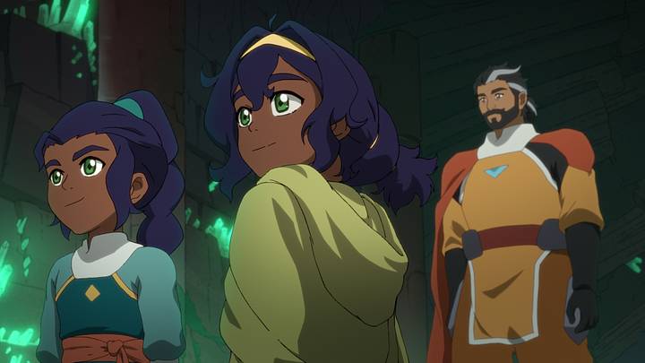 (L-R): Aishu Devan as Nisha, Saheli Khan as Pavi, and Akshay Khanna as Captain Karthik in Avatar: Seven Havens, episode 3, season 1, streaming on Paramount+, 2026. (L-R): Aishu Devan as Nisha, Saheli Khan as Pavi, and Akshay Khanna as Captain Karthik in Avatar: Seven Havens, episode 3, season 1, streaming on Paramount+, 2026.
