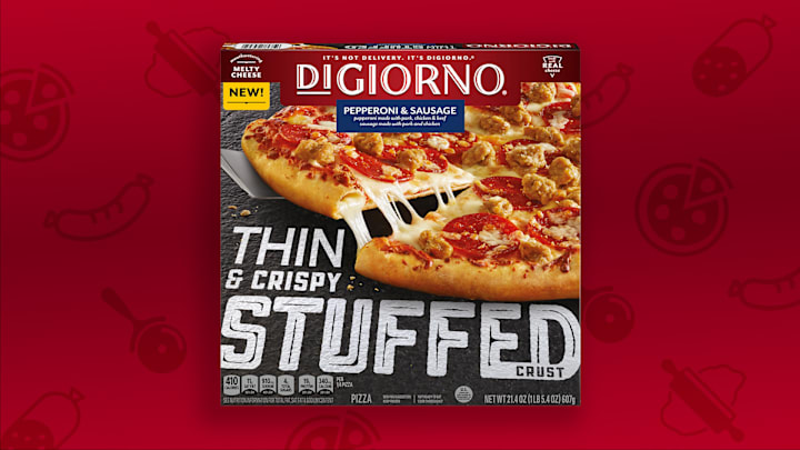 DIGIORNO Thin and Crispy STUFFED Crust Pepperoni and Sausage Pizza