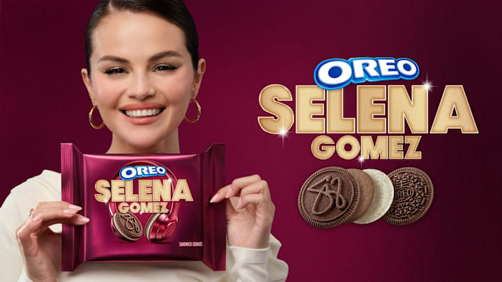 Selena Gomez with the Limited Edition Selena Gomez OREO Cookies.