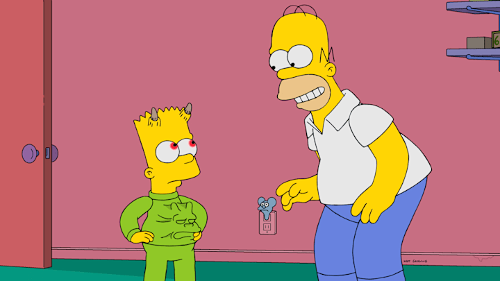 THE SIMPSONS: Maggie becomes possessed by an ancient demon, Lisa discovers a creepy/perfect version of her family in an alternate universe, and Homer cannibalizes himself in the “Treehouse of Horror XXVIII” episode airing Sunday, Oct. 22, (8:00-8:30 PM ET/PT) on FOX, THE SIMPSONS ™ and © 2017 TCFFC ALL RIGHTS RESERVED.