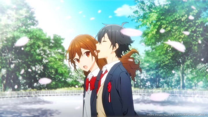 Horimiya. Image courtesy Crunchyroll. Copyright: ©HERO, Daisuke Hagiwara/SQUARE ENIX, ""Horimiya"" Project