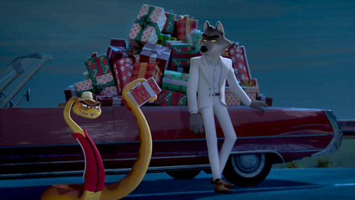 The Bad Guys: A Very Bad Holiday. (L to R) Chris Diamantopoulos as Snake and Michael Godere as Wolf