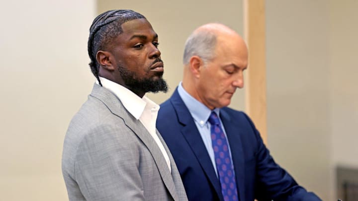 New England Patriots captain Jabrill Peppers was arraigned in District Court on Monday.