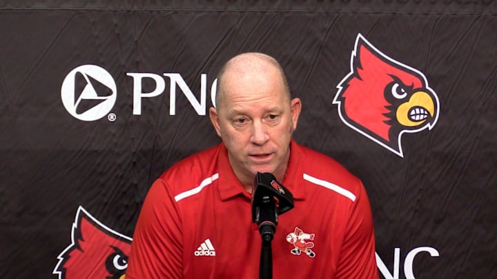 STILL FROM VIDEO: Louisville coach Jeff Brohm talks about his new players on National Signing Day STILL FROM VIDEO: Louisville coach Jeff Brohm talks about his new players on National Signing Day