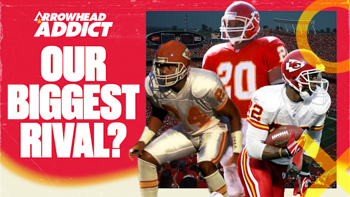 "J.C. Pearson (L), Deron Cherry (M), and Dante Hall (R). Image via Arrowhead Addict Podcast. "J.C. Pearson (L), Deron Cherry (M), and Dante Hall (R). Image via Arrowhead Addict Podcast.