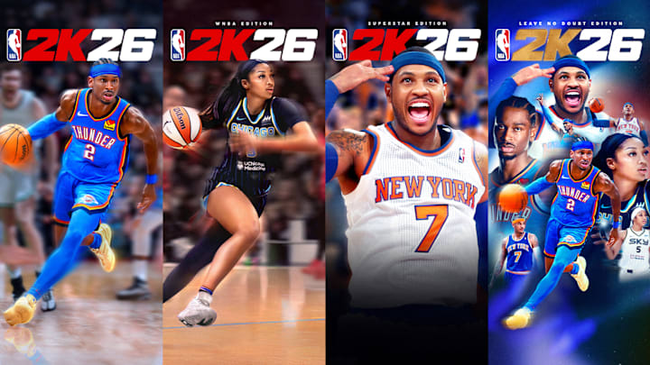 NBA 2k26 has released Newsroom Banners for Shai Gilgeous-Alexander, Angel Reese, Carmelo Anthony, and more.