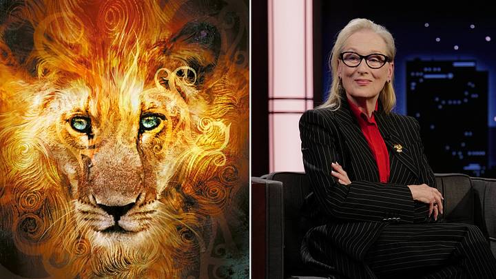 Aslan on the cover of The Chronicles of Narnia / Meryl Streep on Jimmy Kimmel Live! Aslan on the cover of The Chronicles of Narnia / Meryl Streep on Jimmy Kimmel Live!