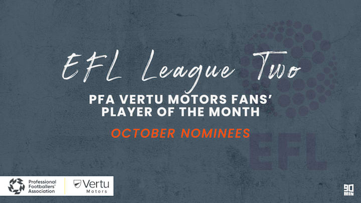 The PFA Fans' Player of the Month nominees for October have been decided