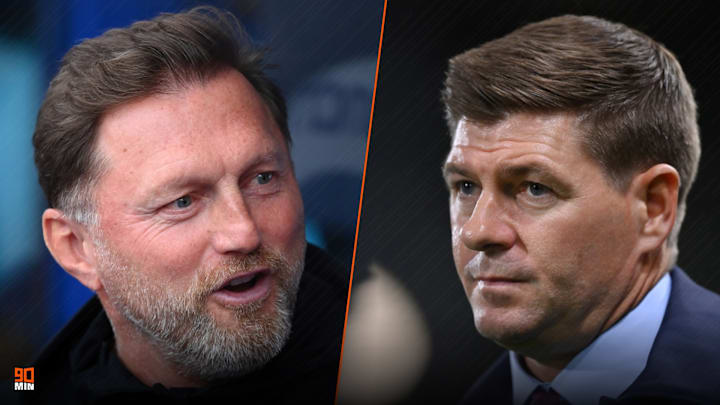 Ralph Hasenhuttl and Steven Gerrard