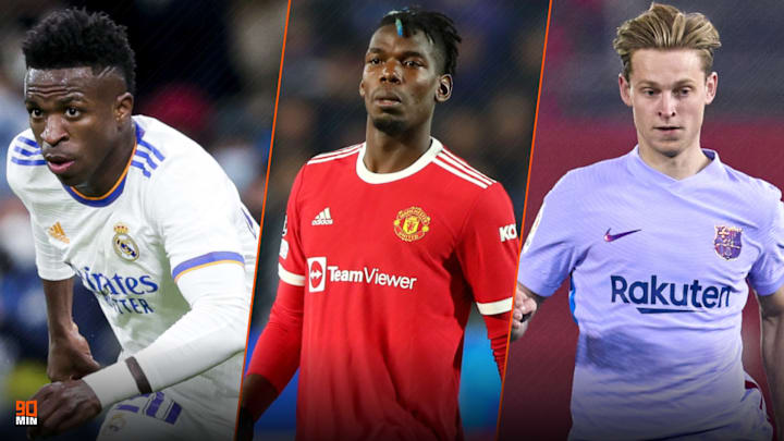 Vinicius Junior, Paul Pogba et Frenkie de Jong sont dans l'actualité ce samedi. 