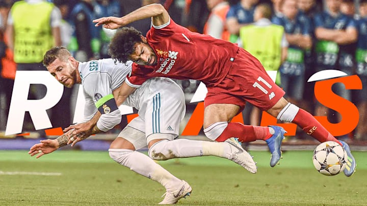 Scontro di gioco nell'ultimo precedente tra Real Madrid e Liverpool in finale di Champions
