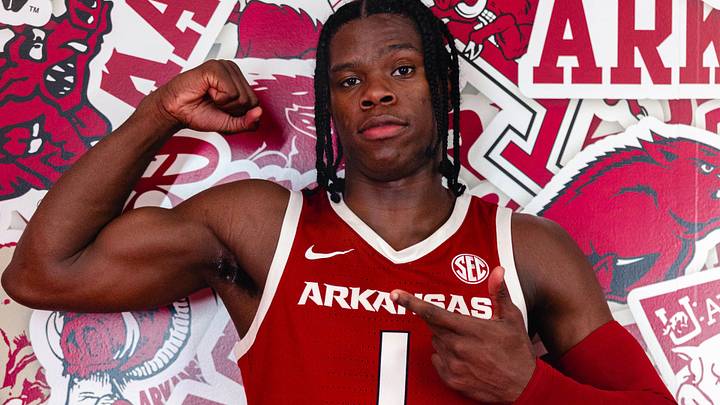 Arkansas Razorbacks signee Jordan Smith, Jr., during his recruiting visit to campus.
