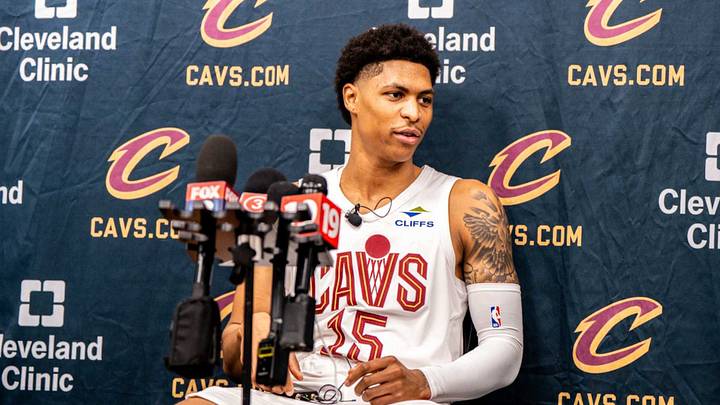 Former Arkansas Razorbacks guard Meleek Thomas speaks to media following his signing with the Cleveland Cavaliers.
