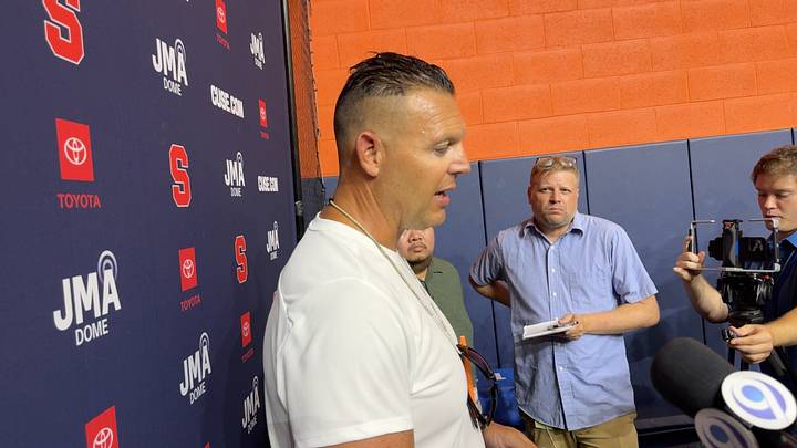 Vince Kehres talks to media after fall camp on Friday Vince Kehres talks to media after fall camp on Friday