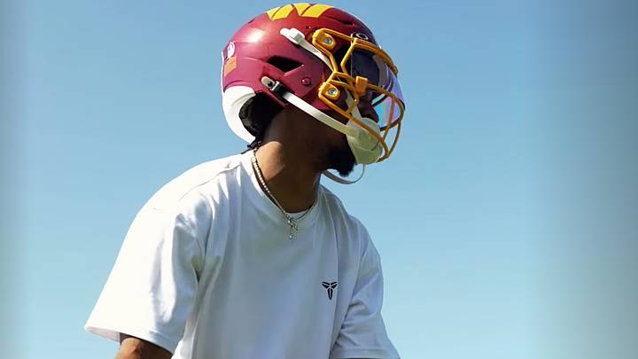 Washington Commanders quarterback Jayden Daniels put together a group of teammates to work out ahead of training camp. Washington Commanders quarterback Jayden Daniels put together a group of teammates to work out ahead of training camp.