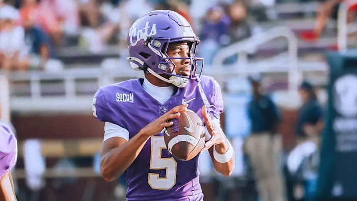 Western Carolina quarterback Taron Dickens (5)