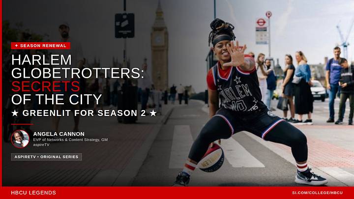 Change Angela Cannon, aspireTV's EVP of Networks and Content Strategy, & GM, announced on HBCU Legends, season 2 for the "HARLEM GLOBETROTTERS: SECRETS OF THE CITY" show.