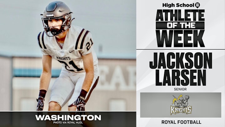 Royal football player Jackson Larsen voted SBLive WA athlete of week for Nov. 18-Nov. 23.