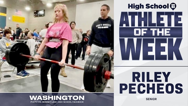 Bonney Lake's Riley Pecheos voted SBLive WA athlete of week for Jan. 13-Jan. 18.