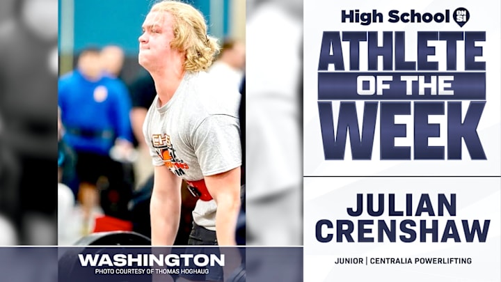 Centralia's Julian Crenshaw voted SBLive WA athlete of week for Feb. 3-Feb. 8. Centralia's Julian Crenshaw voted SBLive WA athlete of week for Feb. 3-Feb. 8.