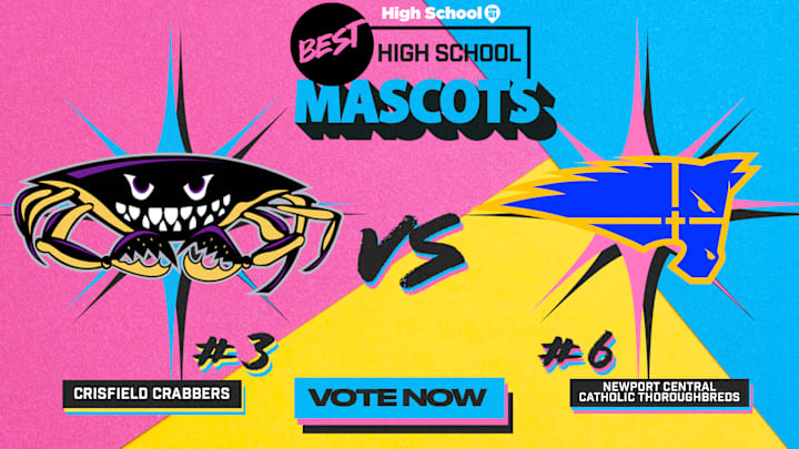 The Crisfield Crabbers (Maryland) take on the Newport Central Catholic Thoroughbreds (Kentucky) in Round 2 of our national high school mascot bracket.