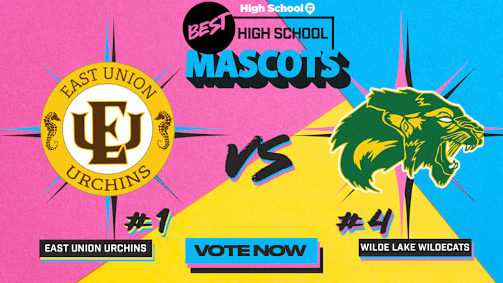 The East Union Urchins (Mississippi) take on the Wilde Lake Wildecats (Maryland) in the Sweet 16 of our national high school mascot bracket. The East Union Urchins (Mississippi) take on the Wilde Lake Wildecats (Maryland) in the Sweet 16 of our national high school mascot bracket.