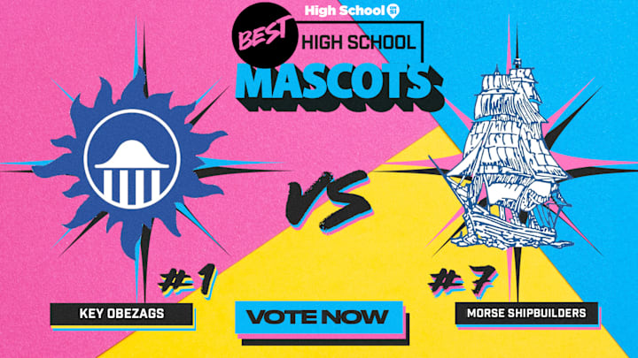 The Key Obezags (Maryland) take on the Morse Shipbuilders (Maine) in the Elite 8 of our national high school mascot bracket.