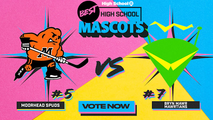The Moorhead Spuds (Minnesota) take on the Bryn Mawr Mawrtians (Maryland) in the Elite 8 of our national high school mascot bracket.