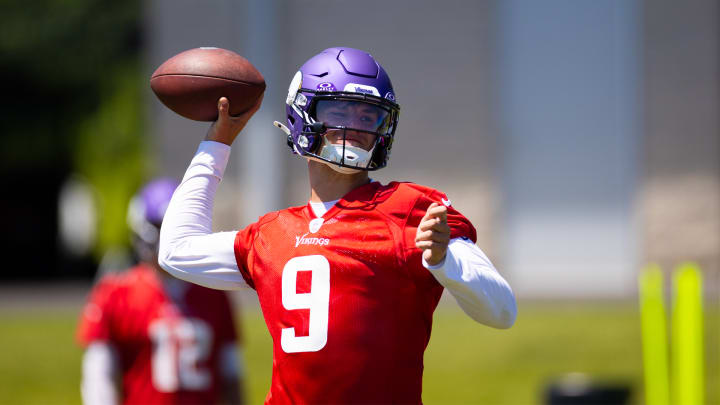(6/10) Vikings rookie QB J.J. McCarthy at Vikings OTA practice (6/10) Vikings rookie QB J.J. McCarthy at Vikings OTA practice