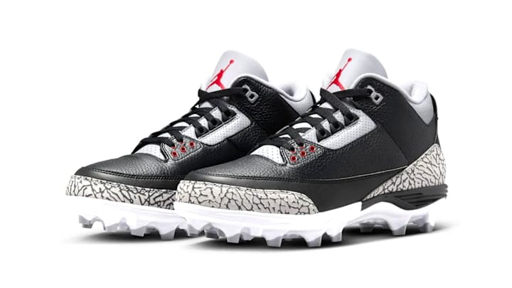 Air Jordan 3 'Black Cement' football cleats.