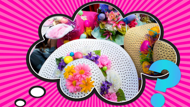 People like to get bright and whimsical with their Easter bonnets.