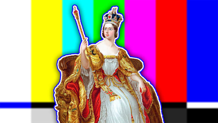 Queen Victoria, glitzy and glitchy. 