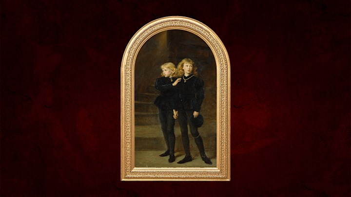 An 1878 painting of Richard, Duke of York, and Edward V (right) by John Everett Millais.