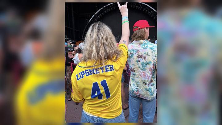 Renae Lipsmeyer photographed at the DMB concert with her Banana Ball jersey on. Renae Lipsmeyer photographed at the DMB concert with her Banana Ball jersey on.