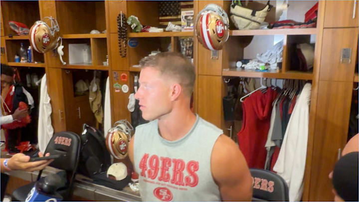 49ers running back Christian McCaffrey did not practice on Friday, and is listed as questionable to play on Sunday.