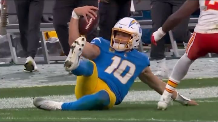 Justin Herbert finished Friday night’s win over the Chiefs in style.