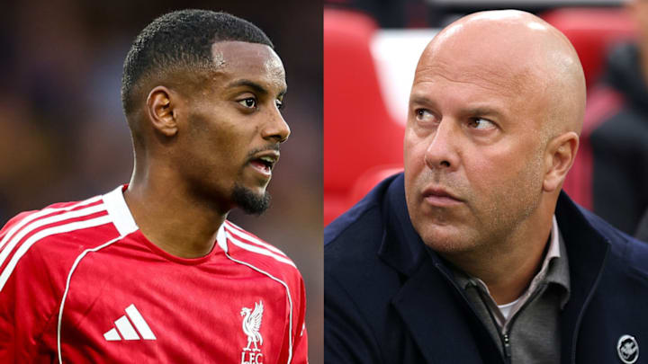 Arne Slot (right) has yet to get the best out of Alexander Isak (left).