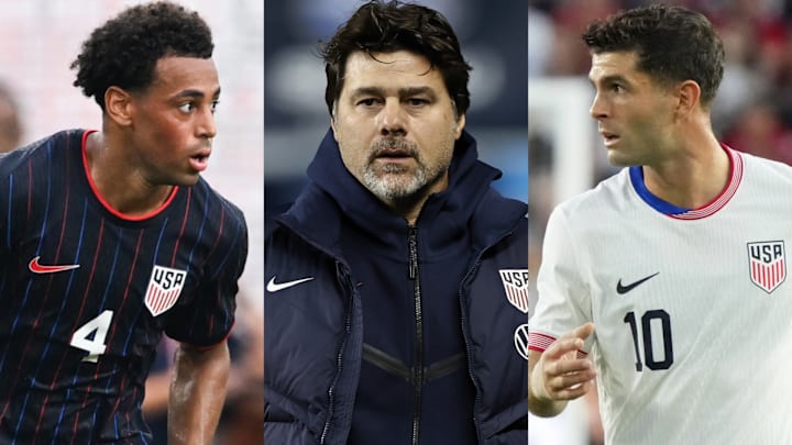 Tyler Adams (left) and Christian Pulisic (right) lead Mauricio Pochettino’s (middle) USMNT next summer.