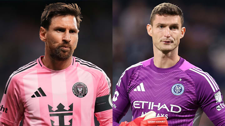 Lionel Messi (left) and Matt Freese (right) should be key players in the MLS Eastern Conference final. 