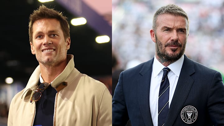 Tom Brady (left) could get one over on David Beckham.